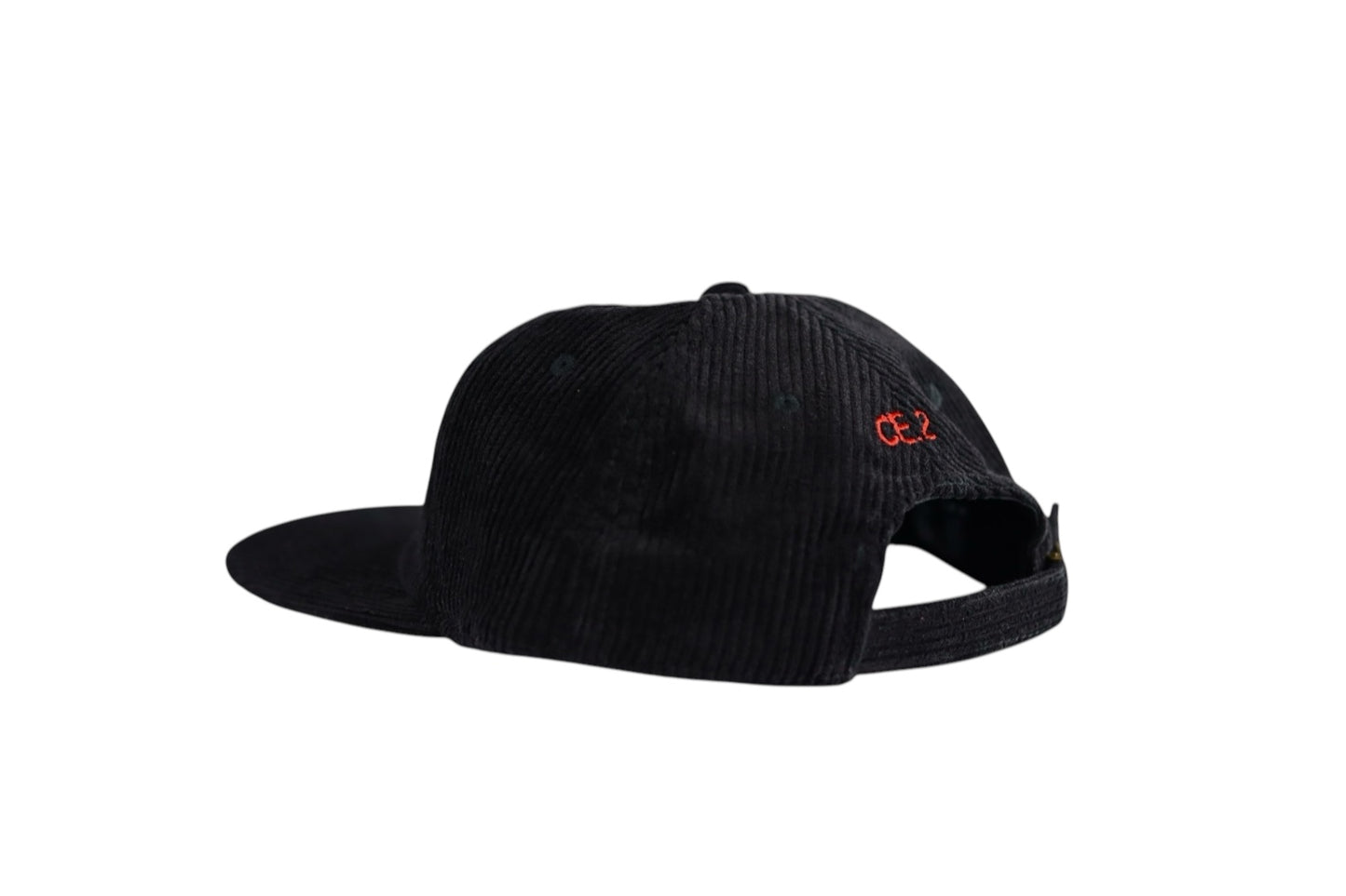 Corduroy Cap (Black/Red)