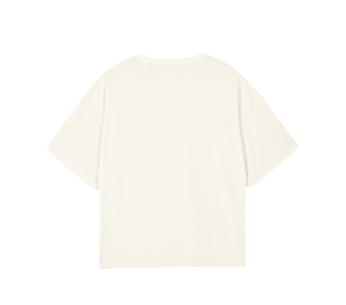 Denim Patch Oversized Boxy Heavyweight Tee (Butter/Denim)