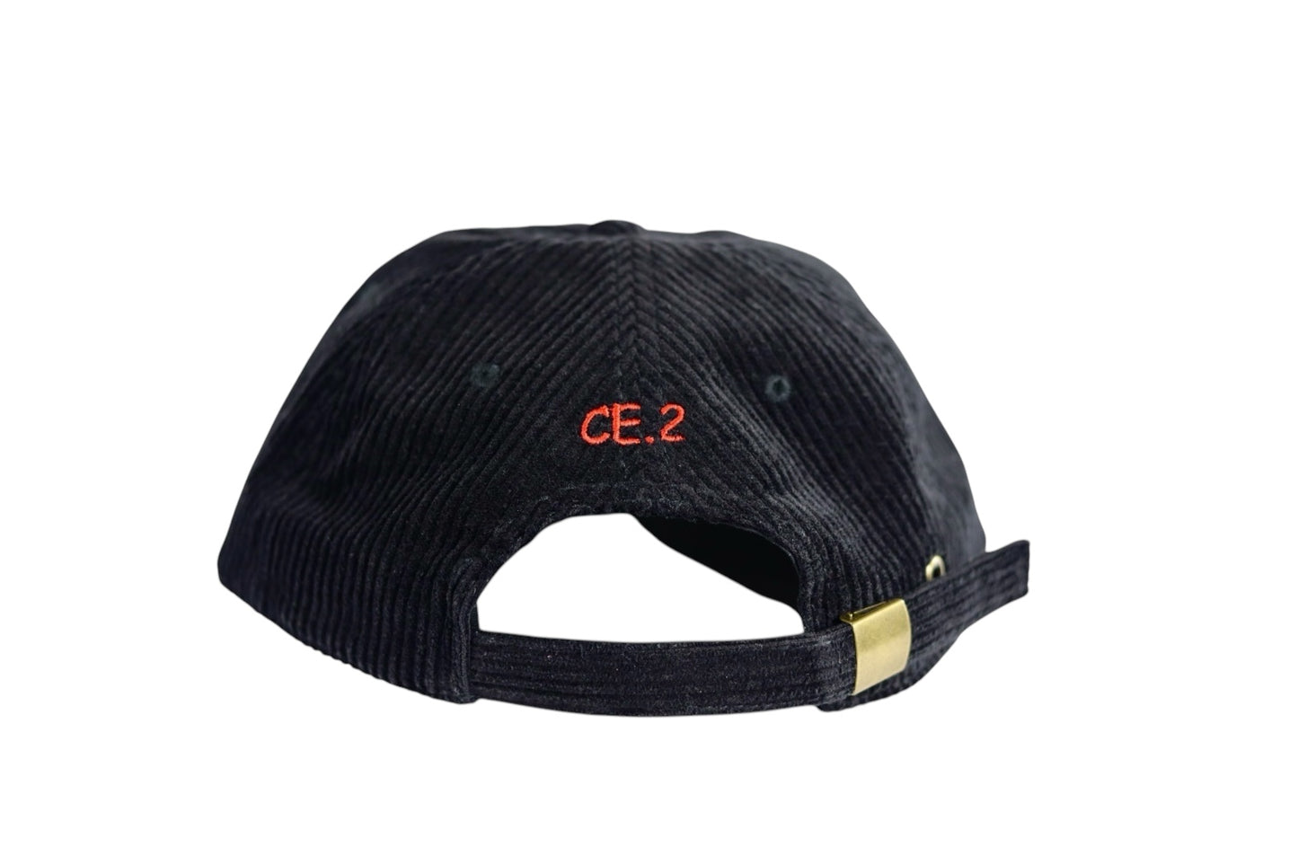 Corduroy Cap (Black/Red)