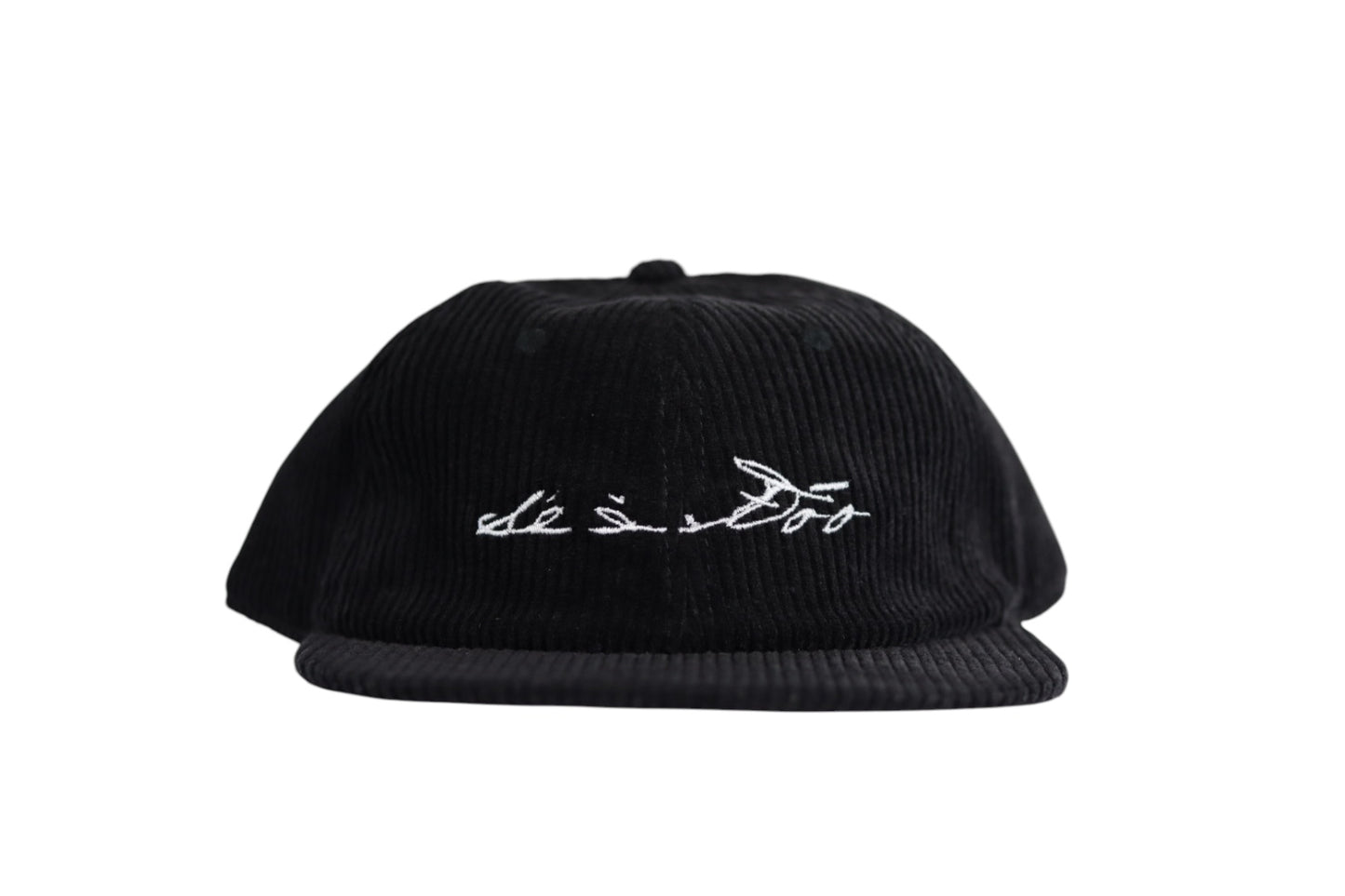 Corduroy Cap (Black/White)