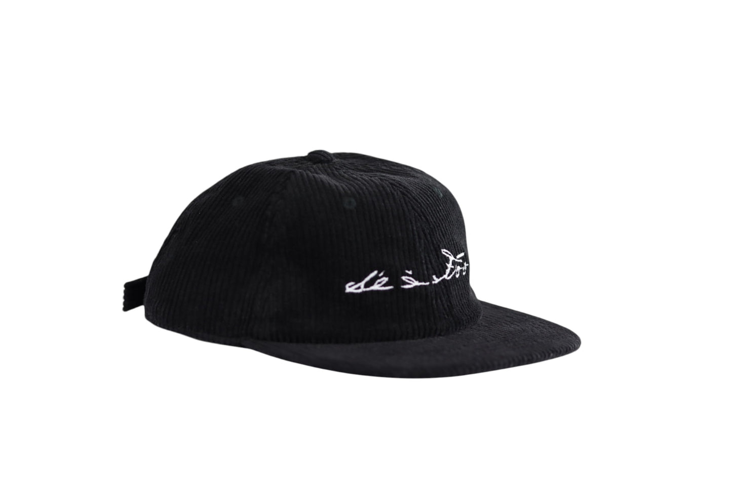 Corduroy Cap (Black/White)