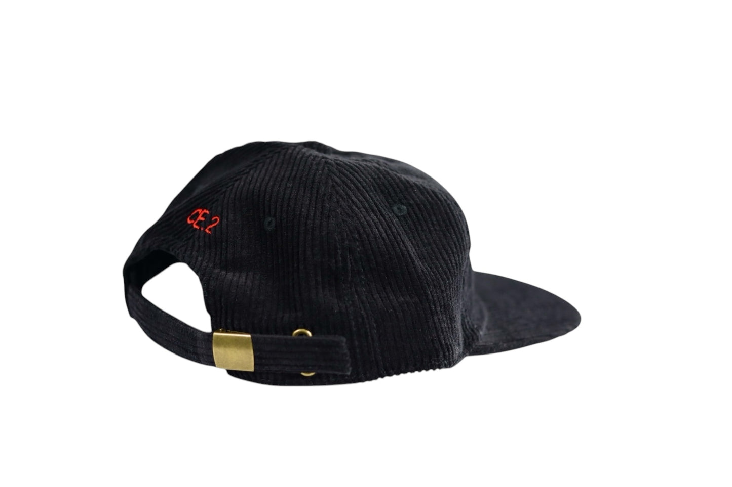 Corduroy Cap (Black/Red)