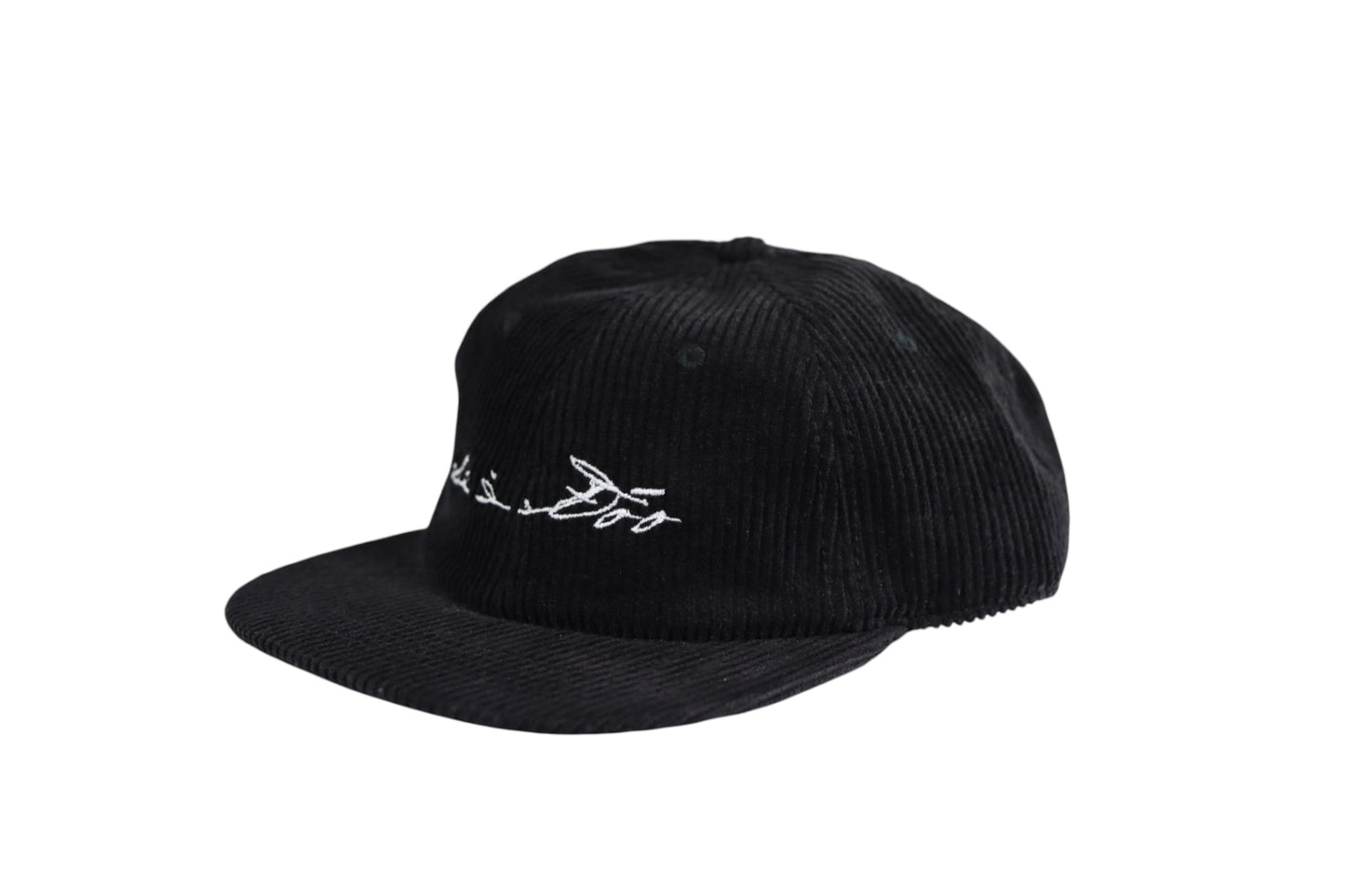 Corduroy Cap (Black/White)