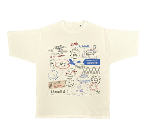 Arrival / Departure Heavyweight Tee (Oversized) (Bone)
