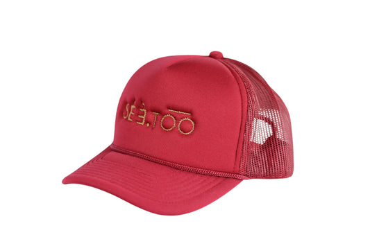 Trucker Cap (Maroon/Metallic Gold)