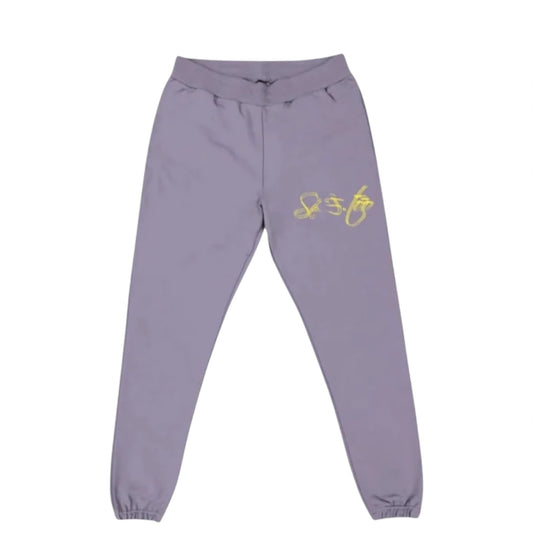 Halftones Script Sweatpants (lavender/Gold)