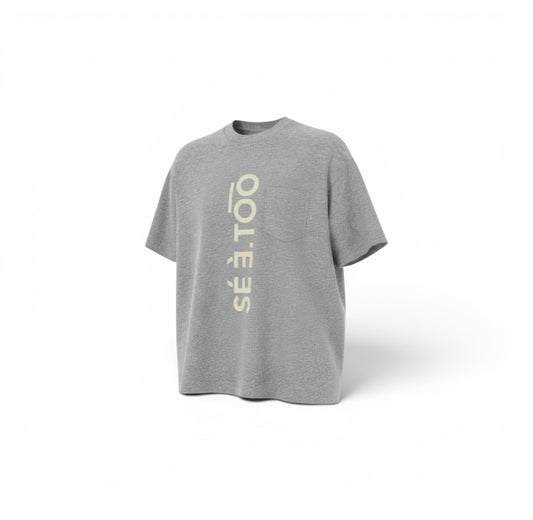 Pocket Tee (Heather Gray/Cream)