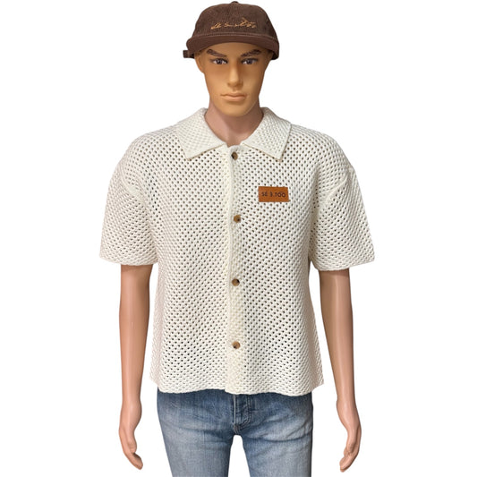 Open Knit Patch Shirt