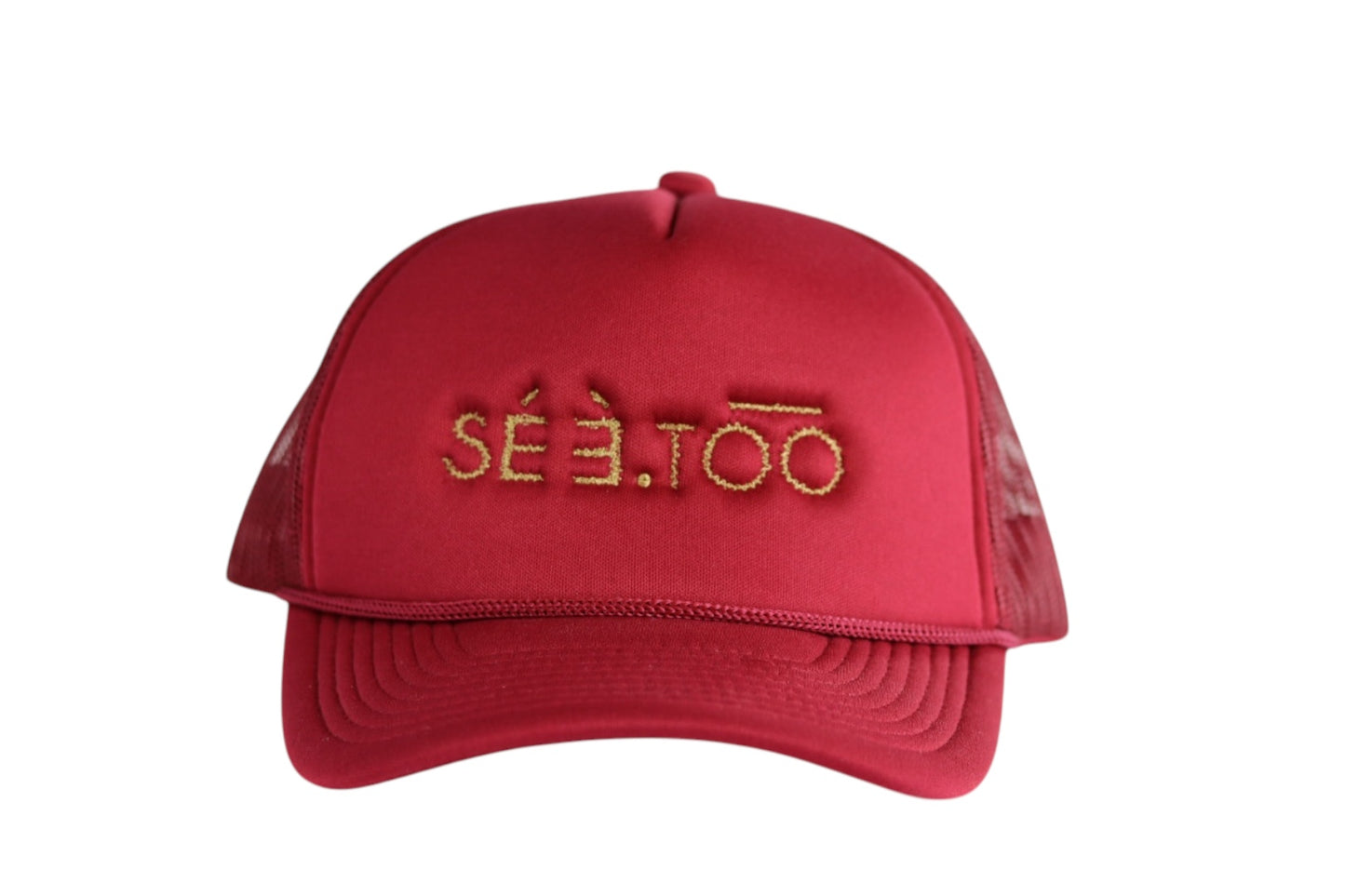 Trucker Cap (Maroon/Metallic Gold)