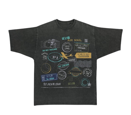 Arrival / Departure Heavyweight Tee (Oversized) (Vintage Black)