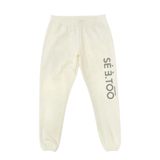 Vintage Text Block Sweatpants(Light Butter/Gray